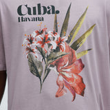 Camisa De Manga Corta Cuba Havana Oversized - Morado