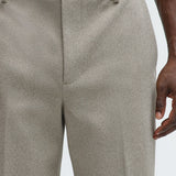 Pantalón Hallron Herringbone Relaxed Straight - Gris Pardo