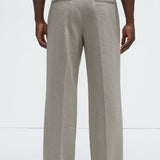 Pantalón Hallron Herringbone Relaxed Straight - Gris Pardo