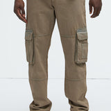 Pantalón De Mezclilla Mark Cargo - Grey Mineral Wash