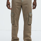 Pantalón De Mezclilla Mark Cargo - Grey Mineral Wash