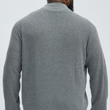Suéter Shawn Full Zip - Gris Suave
