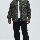 Camisa Top Essential Camo Long Sleeve Denim Woven - Camuflaje