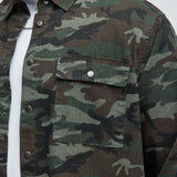 Camisa Top Essential Camo Long Sleeve Denim Woven - Camuflaje