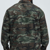 Camisa Top Essential Camo Long Sleeve Denim Woven - Camuflaje