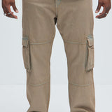 Pantalón De Mezclilla Mark Cargo - Grey Mineral Wash