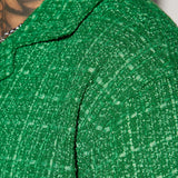 Camisa de botones recortada Fenway Boucle - Verde