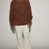 Suéter Textured Crewneck - Café
