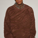 Suéter Textured Crewneck - Café