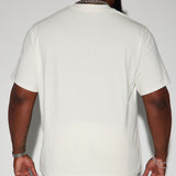 Camisa De Manga Corta Oversized Heavyweight - Hueso