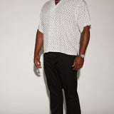 Camisa Abotonada Best Geometric - Blanco/Combinado