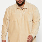 Camisa Luxury Knit Ribbed - Bronceado