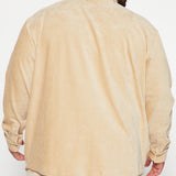 Camisa Luxury Knit Ribbed - Bronceado