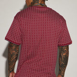 Camisa De Manga Corta Grindin - Vino Tinto