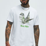 Camisa De Manga Corta Money Crane - Blanco