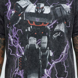 Camisa De Manga Corta Transformers Decepticons - Deslavado Negro