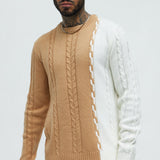 Suéter Cody Cable Knit - Camello/Combo