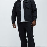 Chamarra Centered 4 Pocket Anorak - Negro