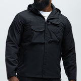 Chamarra Centered 4 Pocket Anorak - Negro