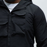Chamarra Centered 4 Pocket Anorak - Negro