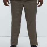 Pantalón Inoa Houndstooth Slim - Café/Combinado