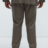 Pantalón Inoa Houndstooth Slim - Café/Combinado