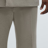 Pantalón Hallron Herringbone Relaxed Straight - Gris Pardo