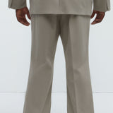 Pantalón Hallron Herringbone Relaxed Straight - Gris Pardo