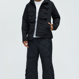 Chamarra Centered 4 Pocket Anorak - Negro