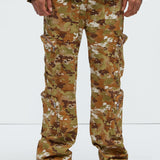 Pantalones Tipo Cargo Tony Straight - Camuflaje