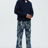 Suéter Shawn Quarter Zip - Azul Marino