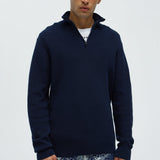 Suéter Shawn Quarter Zip - Azul Marino