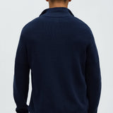 Suéter Shawn Quarter Zip - Azul Marino