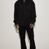 Shacket Alex Textured Oversized - Negro