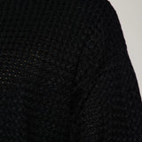 Suéter Say Less Cableknit Hooded - Negro