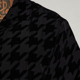Camisa de botones texturizada a cuadros - negro
