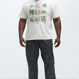 Camisa De Manga Corta The City Of Love - Natural/Combinado