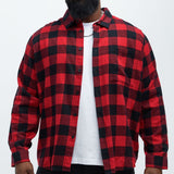 Camisa Neponset Flannel - Negro Rojo