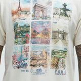 Camisa De Manga Corta The City Of Love - Natural/Combinado