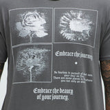 Camisa De Manga Corta Embrace the Journey - Carbón