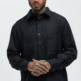 Camisa Kerr Textured Over - Negro