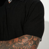 Camisa Coastal Knit Short Sleeve - Negro