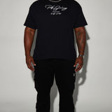 Camisa De Manga Corta Palm Springs Vibes - Negro