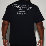 Camisa De Manga Corta Palm Springs Vibes - Negro