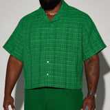 Camisa de botones recortada Fenway Boucle - Verde