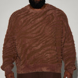 Suéter Textured Crewneck - Café
