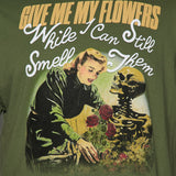 Camisa De Manga Corta Give Me My Flowers - Verde Oscuro