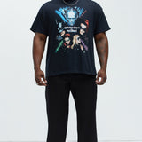 Camisa De Manga Corta Batman & Robin Poster - Negro