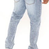 Jeans rectos Mike - Lavado azul descolorido.