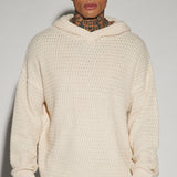 Suéter Icy Cold Cableknit Hooded - Crema